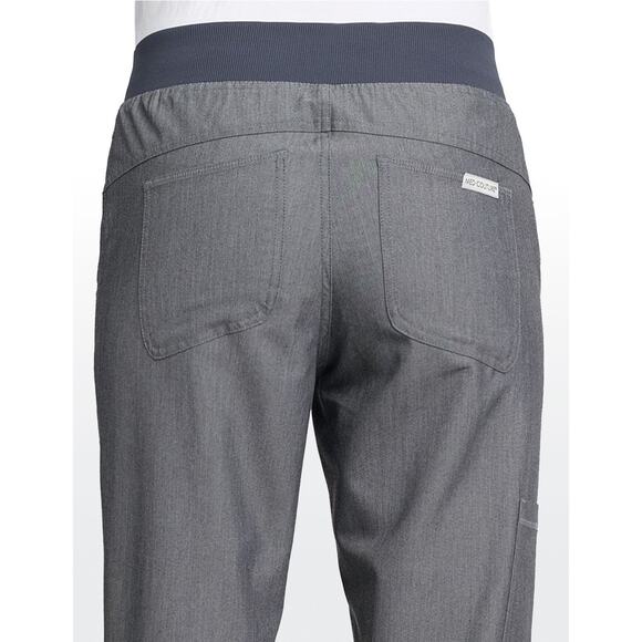 Med Couture Touch Gray Jogger Scrub Pants XS Stretch Pockets Medical Uniform - Picture 6 of 14